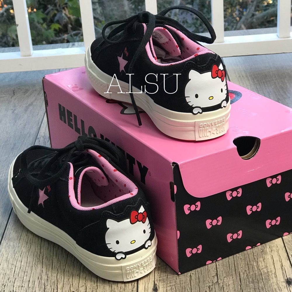 Conv&Hello Kitty One Star OX 38c Black PrismPink W - Picture 4 of 8